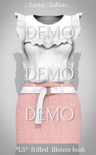 *LS*  frilled  Blouse look demo