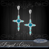 :::Krystal::: Royal Cross - Earrings - Platinum - Australian Opal