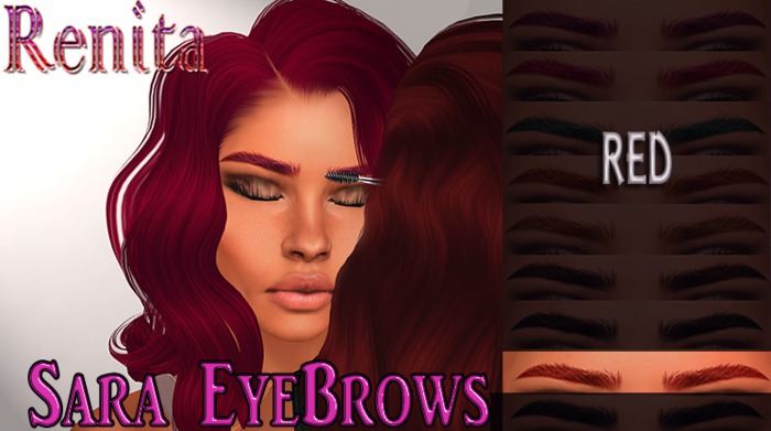 Renita::  Red Sara Brows Applier Bag