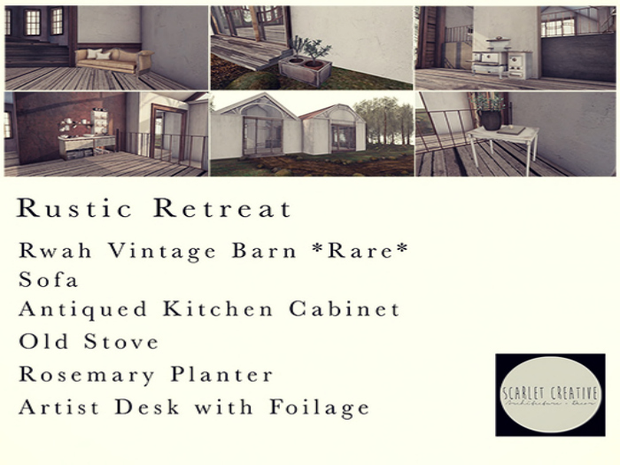 Scarlet Creative The Arcade June 15 - Rwah Rustic Barn RARE