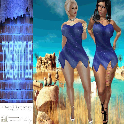 T&E_style Dress sininho  BLUE