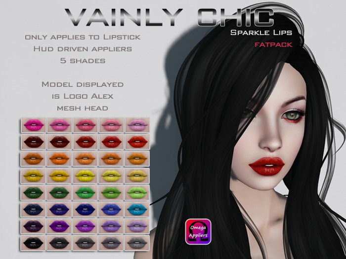 Vainly Chic: Sparkle Lips Fatpack