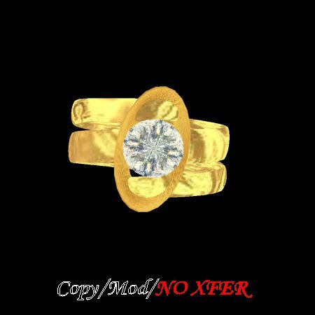 Gold Ring with White Diamond
