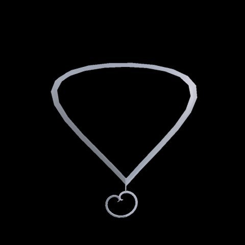 Heart necklace Silver 2