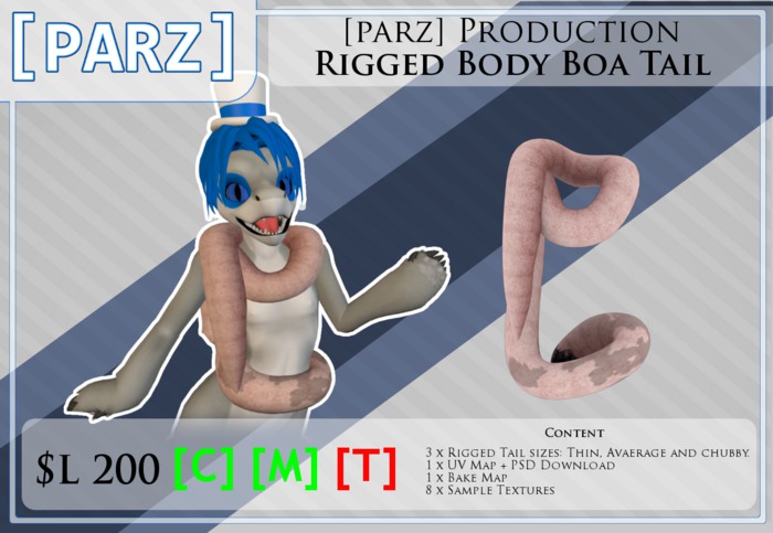 [Parz] Rigged Body Boa Tail Boxed (Add)