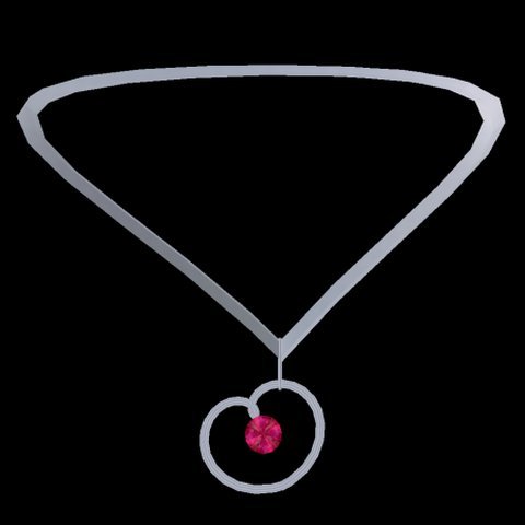 Heart Necklace Silver 2 - Ruby