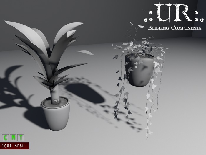 Second Life Marketplace .UR. Potted Plants I (full perm mesh)