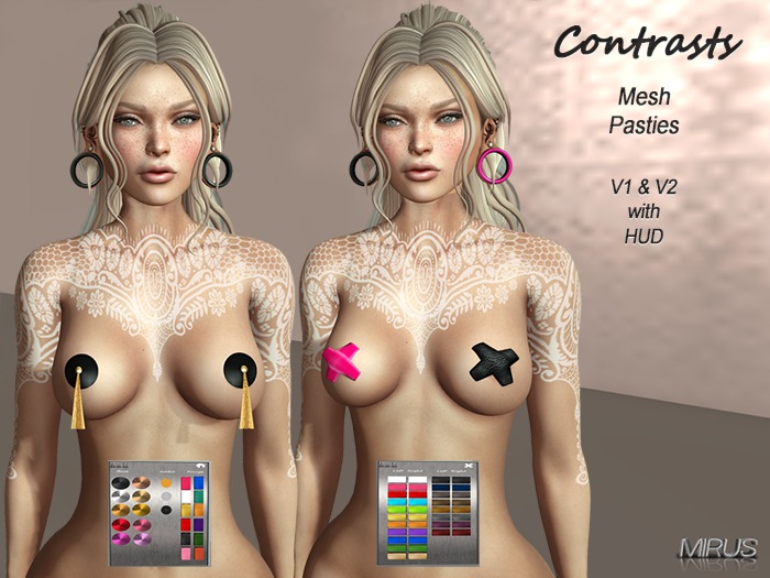 *MIRUS* Contrasts Mesh Pasties V1 & V2 with HUD
