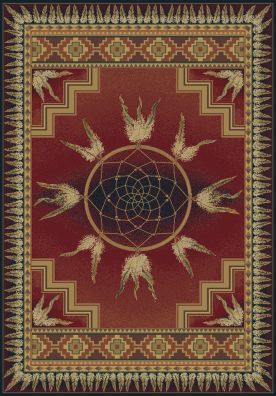 Dream Catcher Rug in Crimson Shades