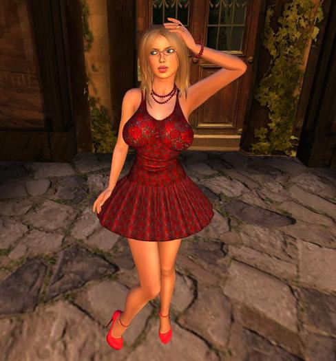 *OBD* TankShirt Dress - Red Pattern