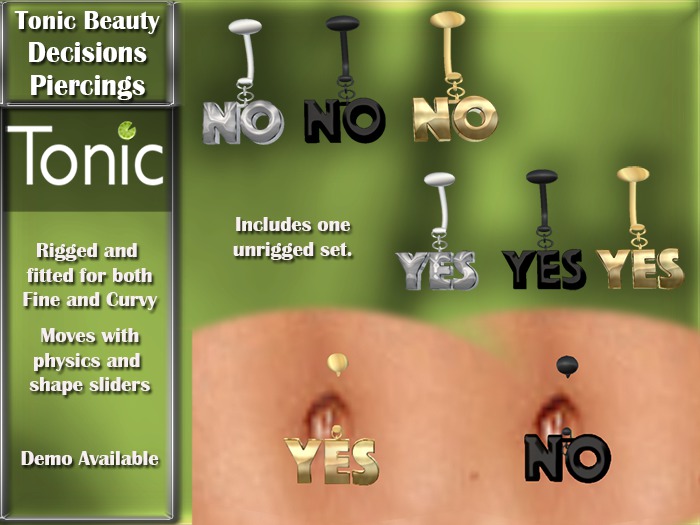 Tonic Fine and Curvy Beauty - Decisions Navel Piercing