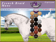 *E* French Braid Mane Set  [BOXED] RH Lipizzan