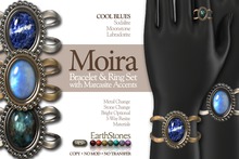 EarthStones Moira Bracelet & Ring Set - Cool Blues (wear)