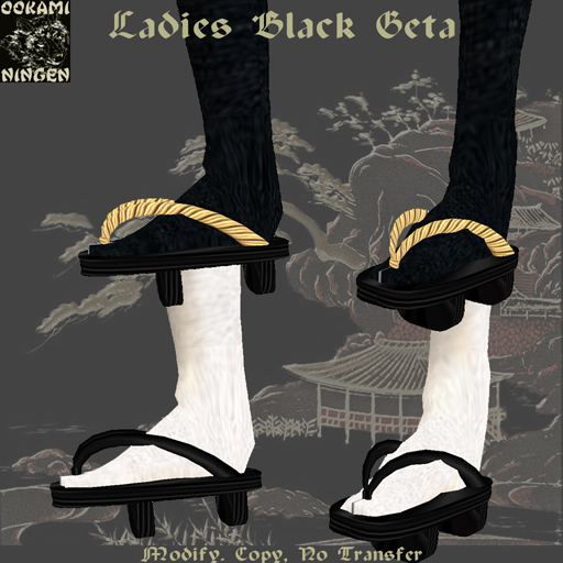 	'ON Ladies Black Japanese Geta