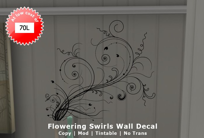 Flowering Swirls Wall Decal