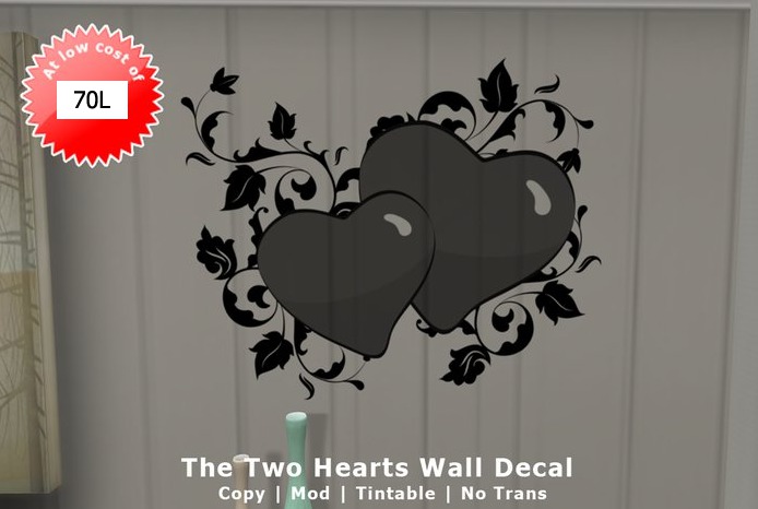 The Two Hearts Wall Decal