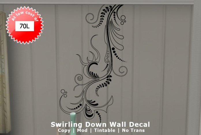 Swirling Down Wall Decal 
