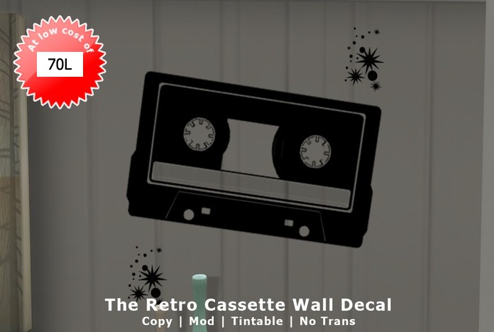 The Retro Cassette Wall Decal