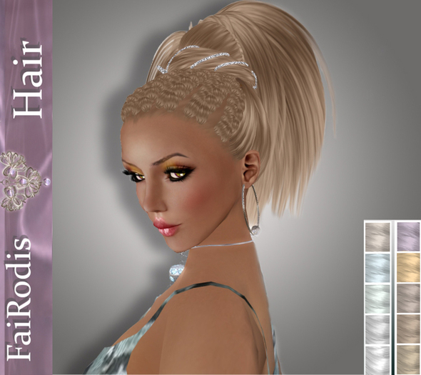 FaiRodis Queen of the Amazons hair white+HAIR DECORATION