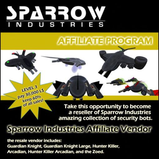 SPARROW INDUSTRIES - Affilate Level 3 - RESELLER