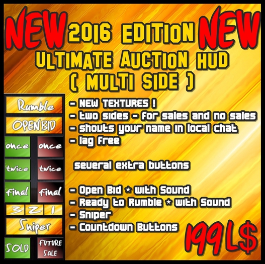 ** 2016 ** Auctioneers Hud - Ultimate - Multi Side Version 3.0
