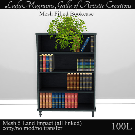 LadyMs Mesh Filled Bookcase - Navy