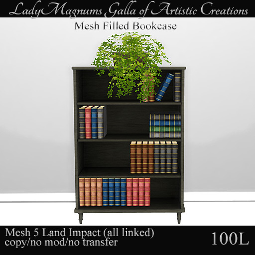 LadyMs Mesh Filled Bookcase - Olive