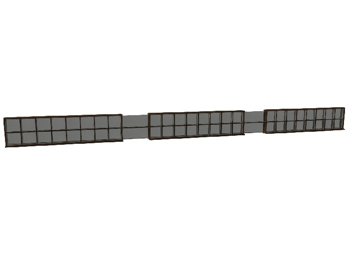 Second Life Marketplace - 2 LI 4x1 m 16 Pane Quality Mesh Triple Window ...
