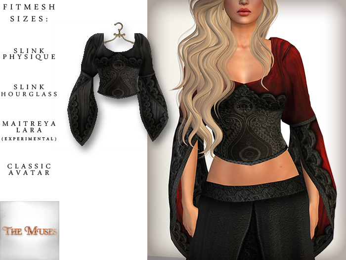 The Muses ~ Innocent . Top . Black/Black
