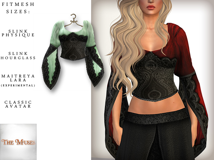 The Muses ~ Innocent . Top . Black/Mint
