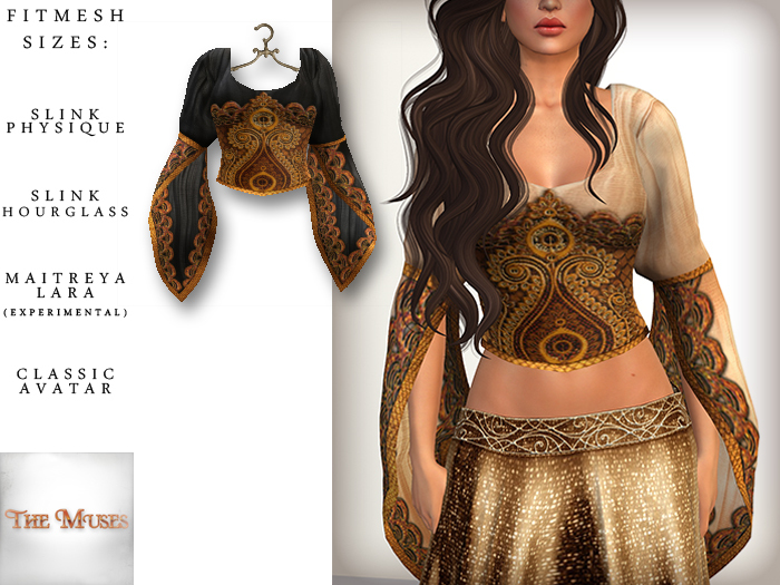 The Muses ~ Innocent . Top . Gold/Black