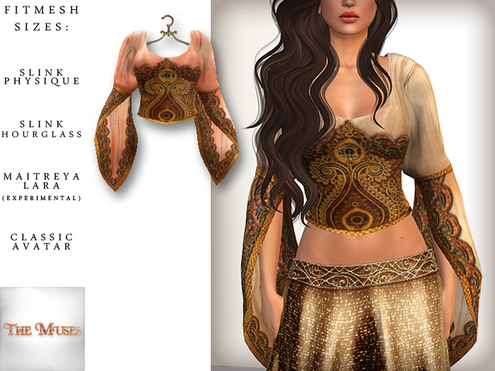 The Muses ~ Innocent . Top . Gold/Coral