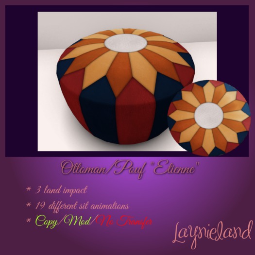 ~LL~ Ottoman Pouf Etienne Bagged