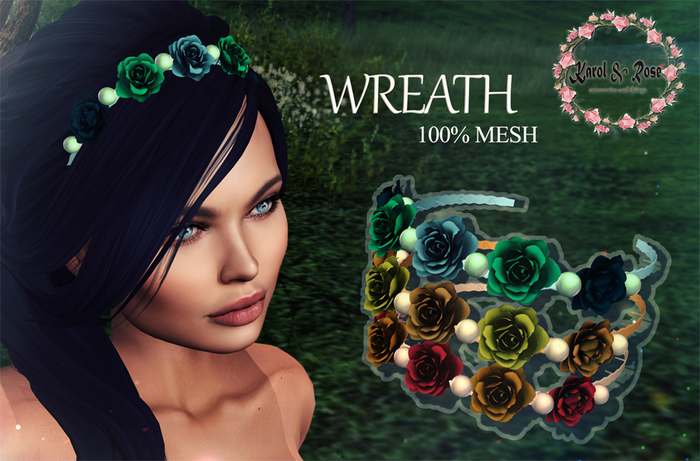 . KAROL ROSE.Wreath yellow-green tones
