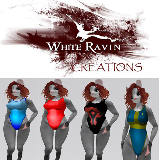 White Ravin Creations - Solarian Swimsuit Texture Hud Collect 1