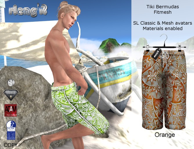 [Hang'R] Tiki Bermudas (orange)