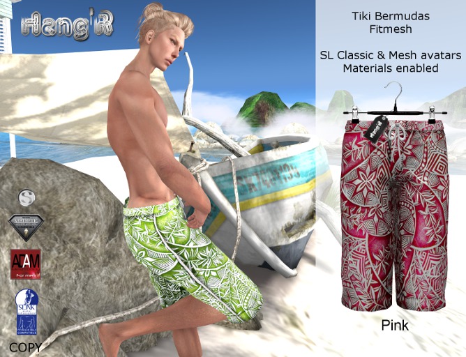 [Hang'R] Tiki Bermudas (pink)