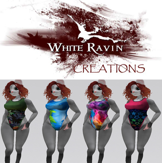 White Ravin Creations - Solarian Swimsuit Texture Hud Collect 4