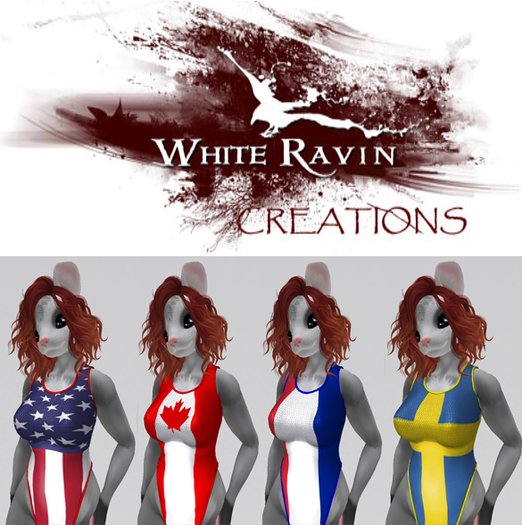 White Ravin Creations - Solarian Swimsuit Texture Hud Collect 5