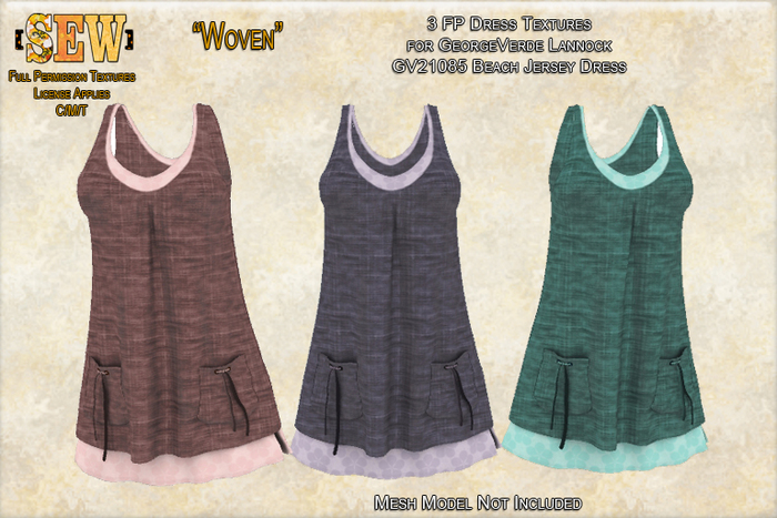 [SEW] FP Tex GV21085 Beach Jersey Dress Woven