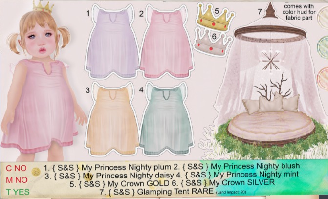 { S&S } My Princess Nighty TD BABY mint