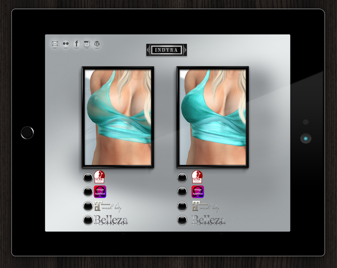 Indyra Originals: J'aime Sheer Wet & Dry tank Duo: Turquoise
