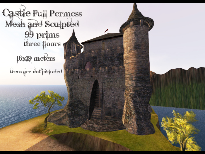 Castle Full Permess Mesh and Sculpted
