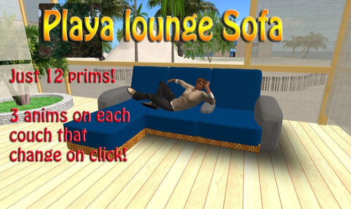 Blue playa sofa