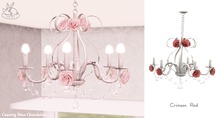 +Half-Deer+ Country Rose Chandelier [Crimson Red]