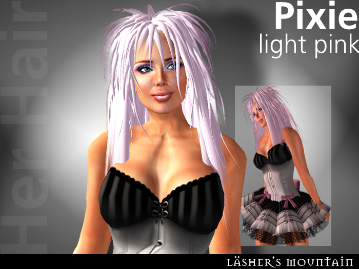 Pixie - Light Pink Women's Spikey Hair Style