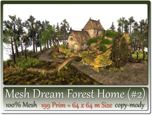 Mesh Dream Forest Home (#2) 199 Prim=64x64m Size copy-mod