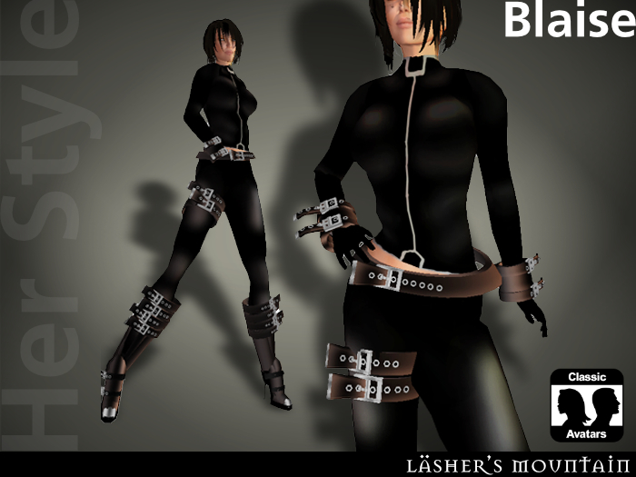 Blaise - Wild Buckled Black Action Jump Suit