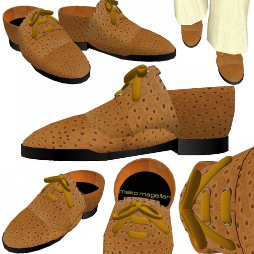 Ostrich Leather Shoes (adjustable)