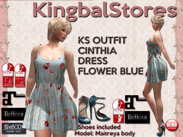 KS OUTFIT CINTHIA DRESS BLUE